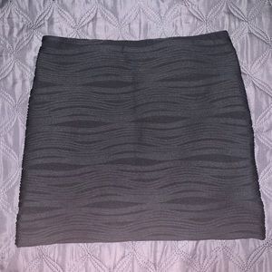 Hot Gal Black Ribbed Mini Skirt
